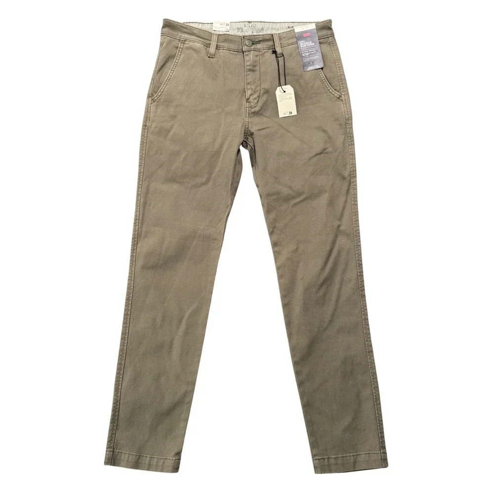 Levi's XX Chino Slim‎ Taper 31x32 Green Stretch Mens Pants  Khaki Garment Dyed
